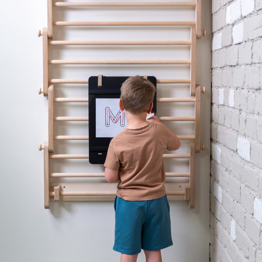 Rėmo-prie-sienos komplektas – priedas laipiojimo rėmams - BureiKids