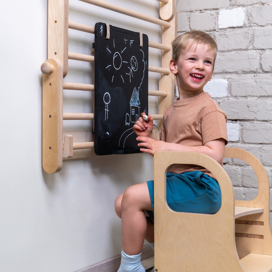 Rėmo-prie-sienos komplektas – priedas laipiojimo rėmams - BureiKids