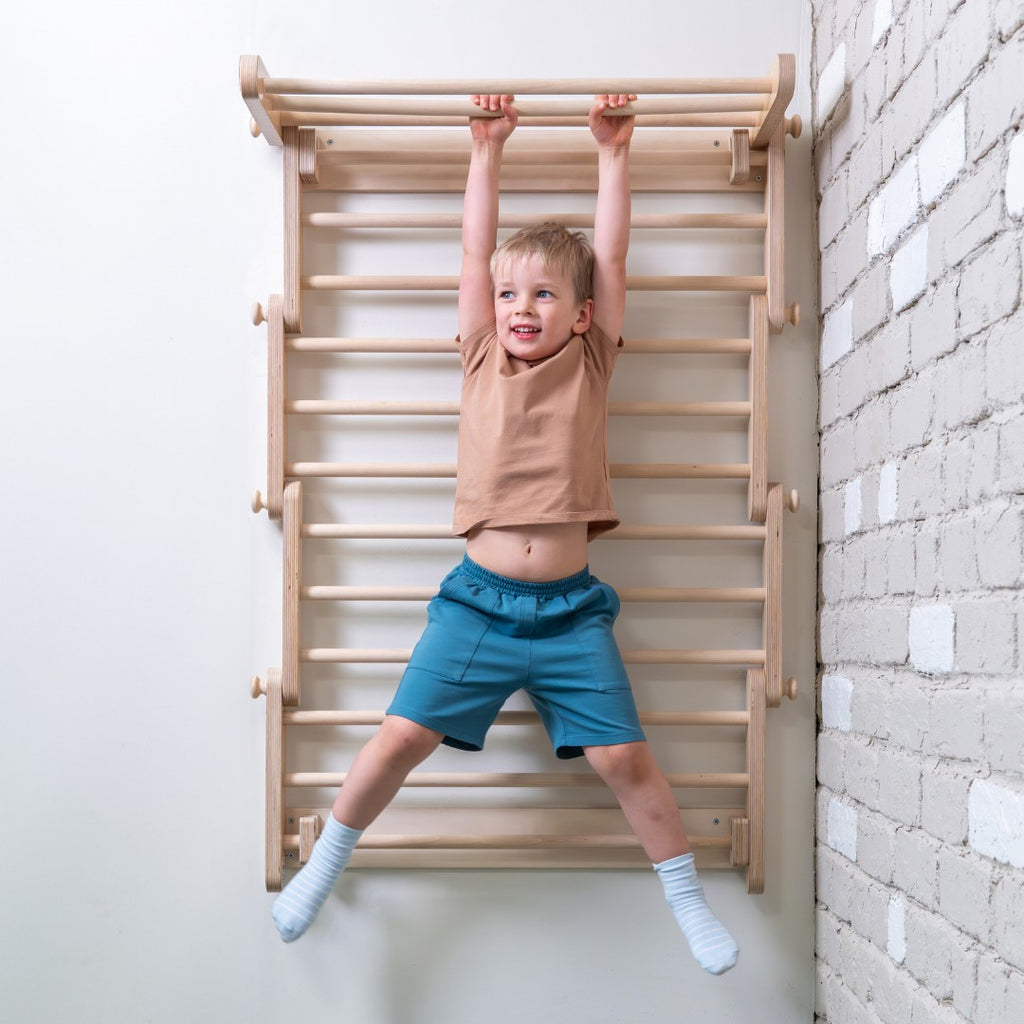 Rėmo-prie-sienos komplektas – priedas laipiojimo rėmams - BureiKids