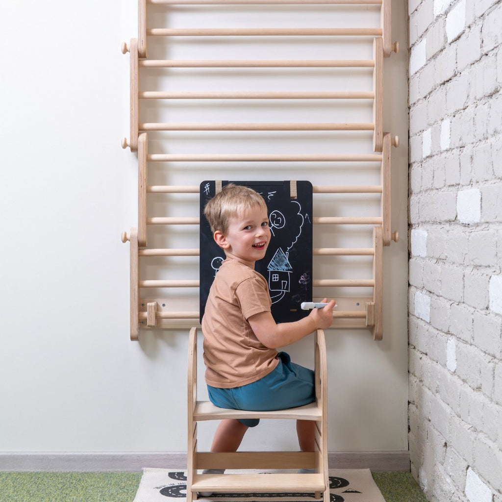 Rėmo-prie-sienos komplektas – priedas laipiojimo rėmams - BureiKids