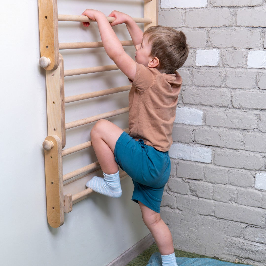 Rėmo-prie-sienos komplektas – priedas laipiojimo rėmams - BureiKids