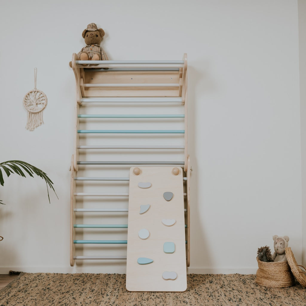 Rampa „Leg&go“ trikampiui ir švediškai sienelei – pastelinė - BureiKids