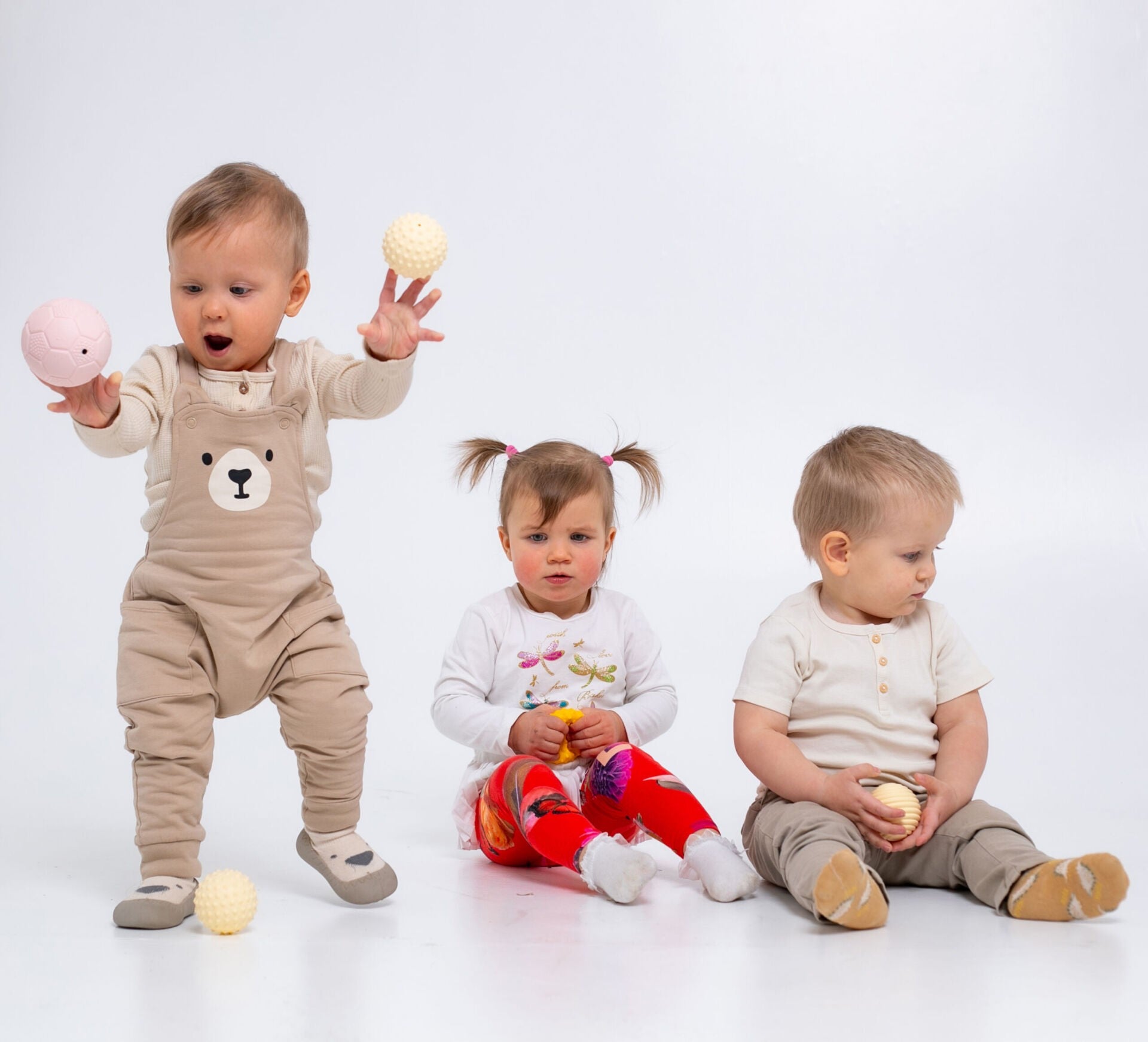 Sensorinių kamuoliukų rinkinys kūdikiams – 7 vnt. - BureiKids