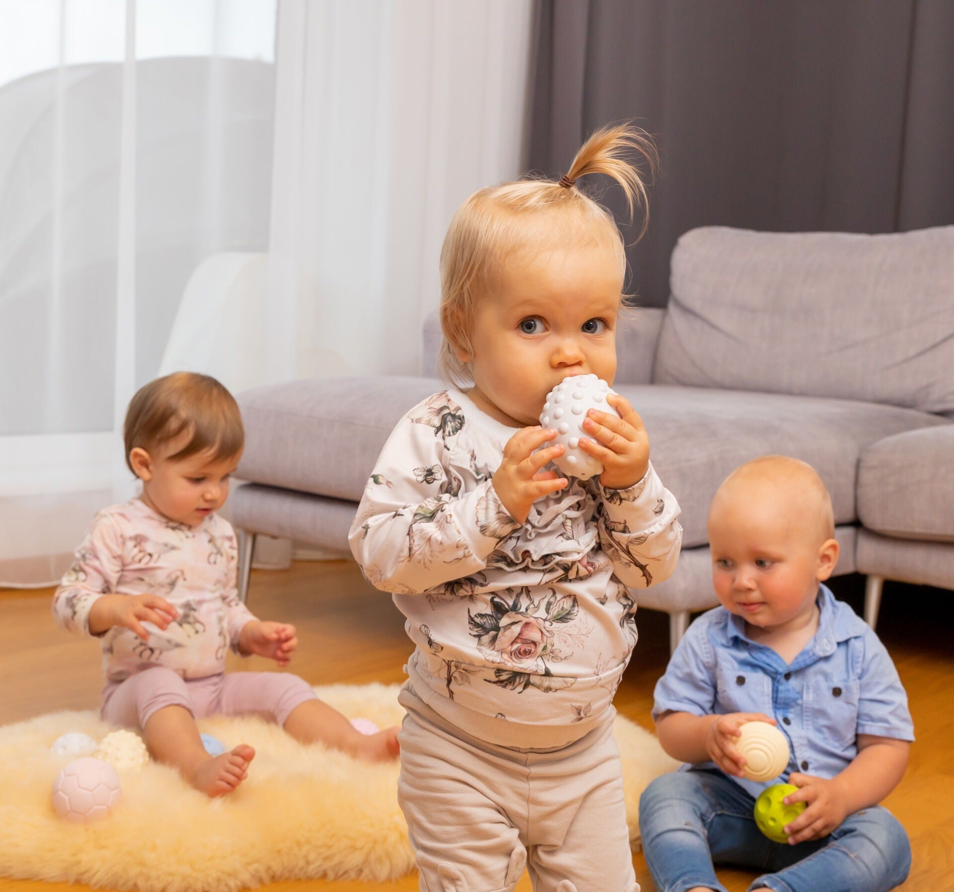 Sensorinių kamuoliukų rinkinys kūdikiams – 7 vnt. - BureiKids