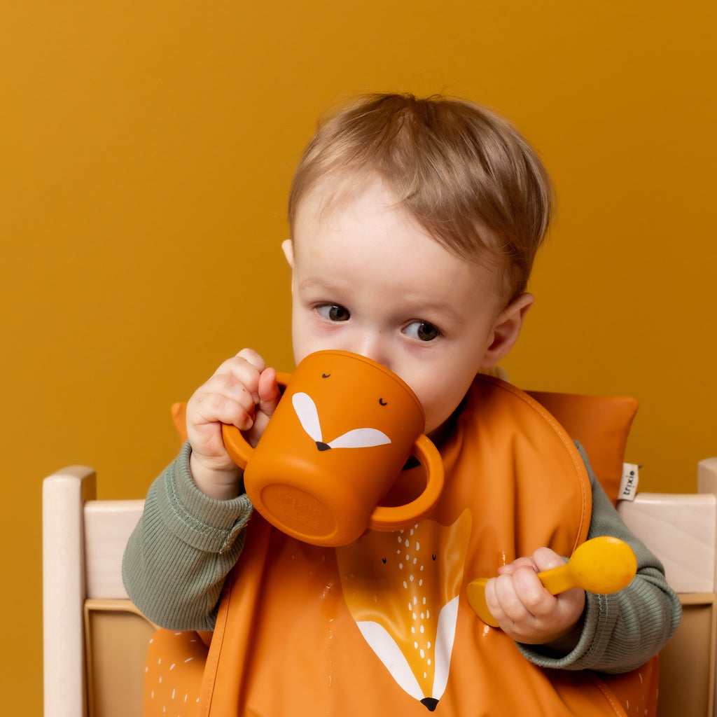 Silikoninis puodelis - gertuvė su snapeliu - Ponia Lapė - BureiKids