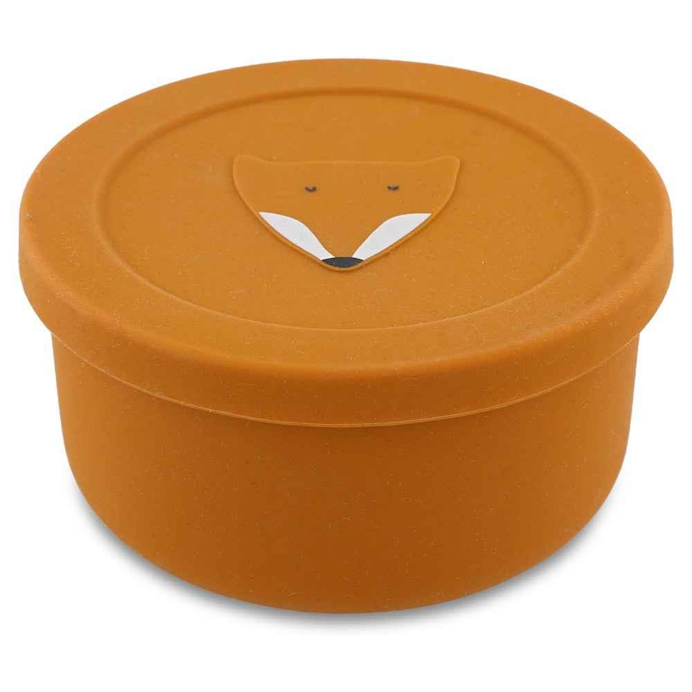 Silicone Snack Container with Lid - Mr. Fox
