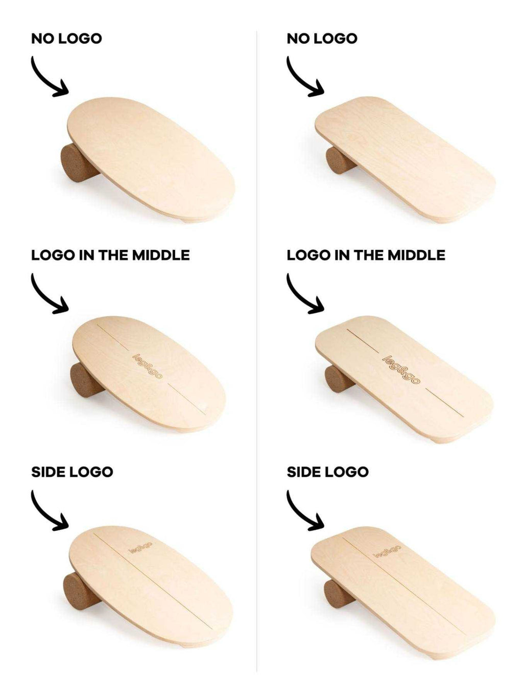 Stačiakampė pusiausvyros lenta su treniruočių voleliu- Side Logo - BureiKids