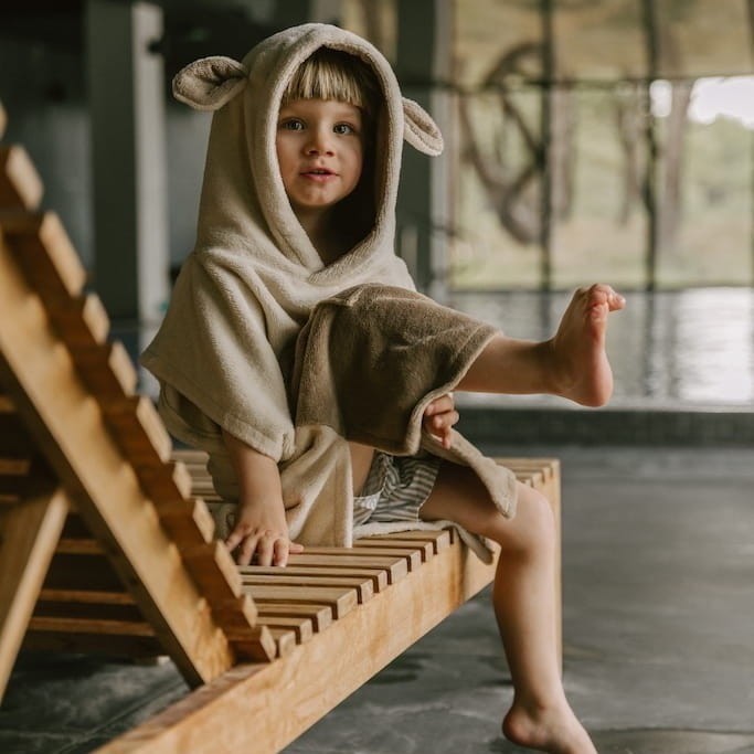 Avelės vaikiškas vonios pončas - Smėlio spalvos - BureiKids