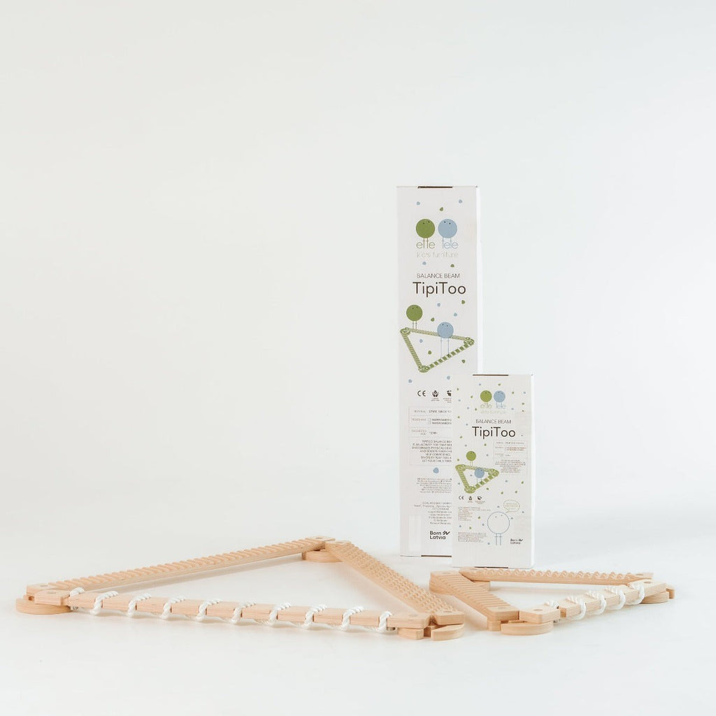 TipiToo®  Balansinių lentų iš 3 dalių rinkinys – balta virvė - BureiKids