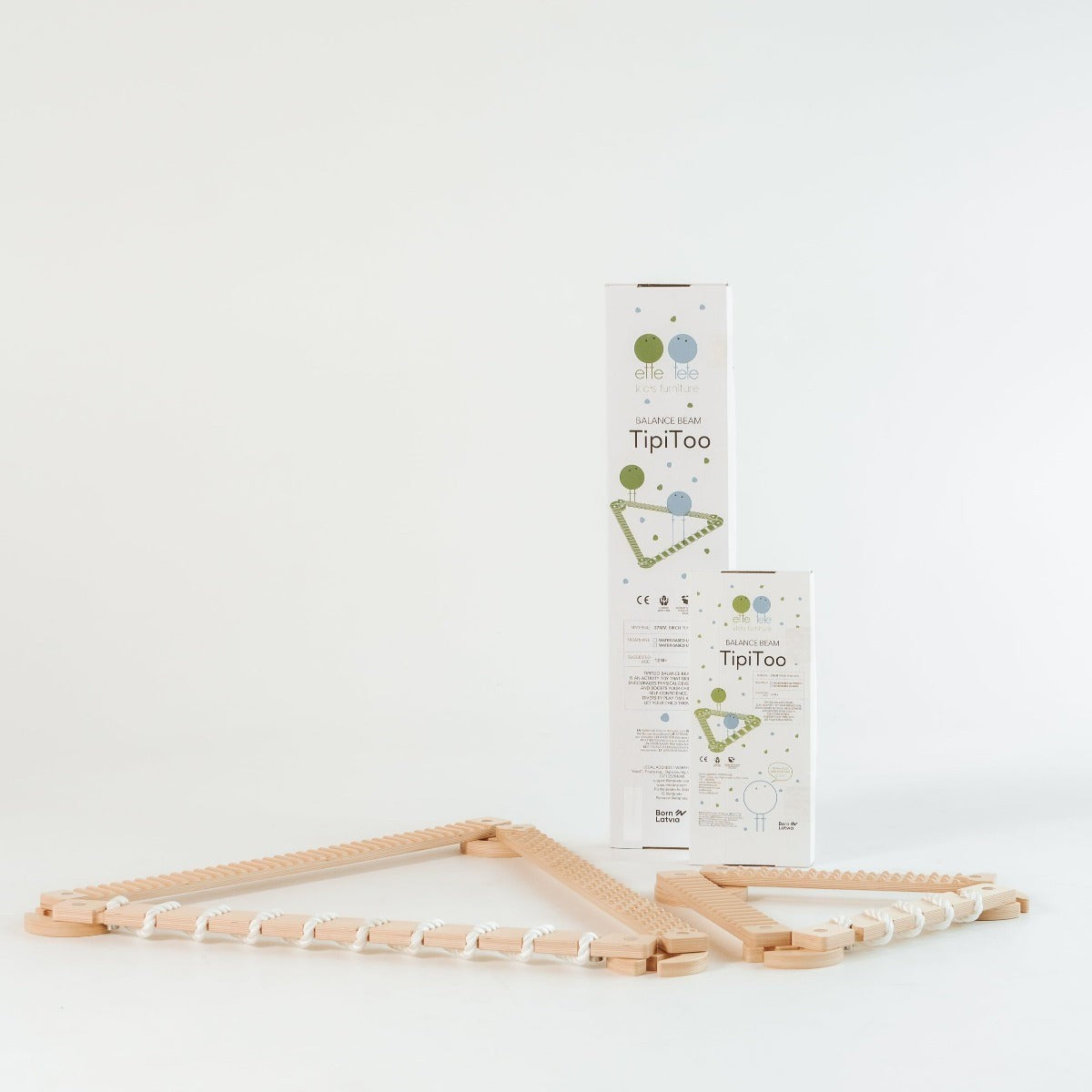 TipiToo®  Balansinių lentų iš 3 dalių rinkinys – balta virvė - BureiKids