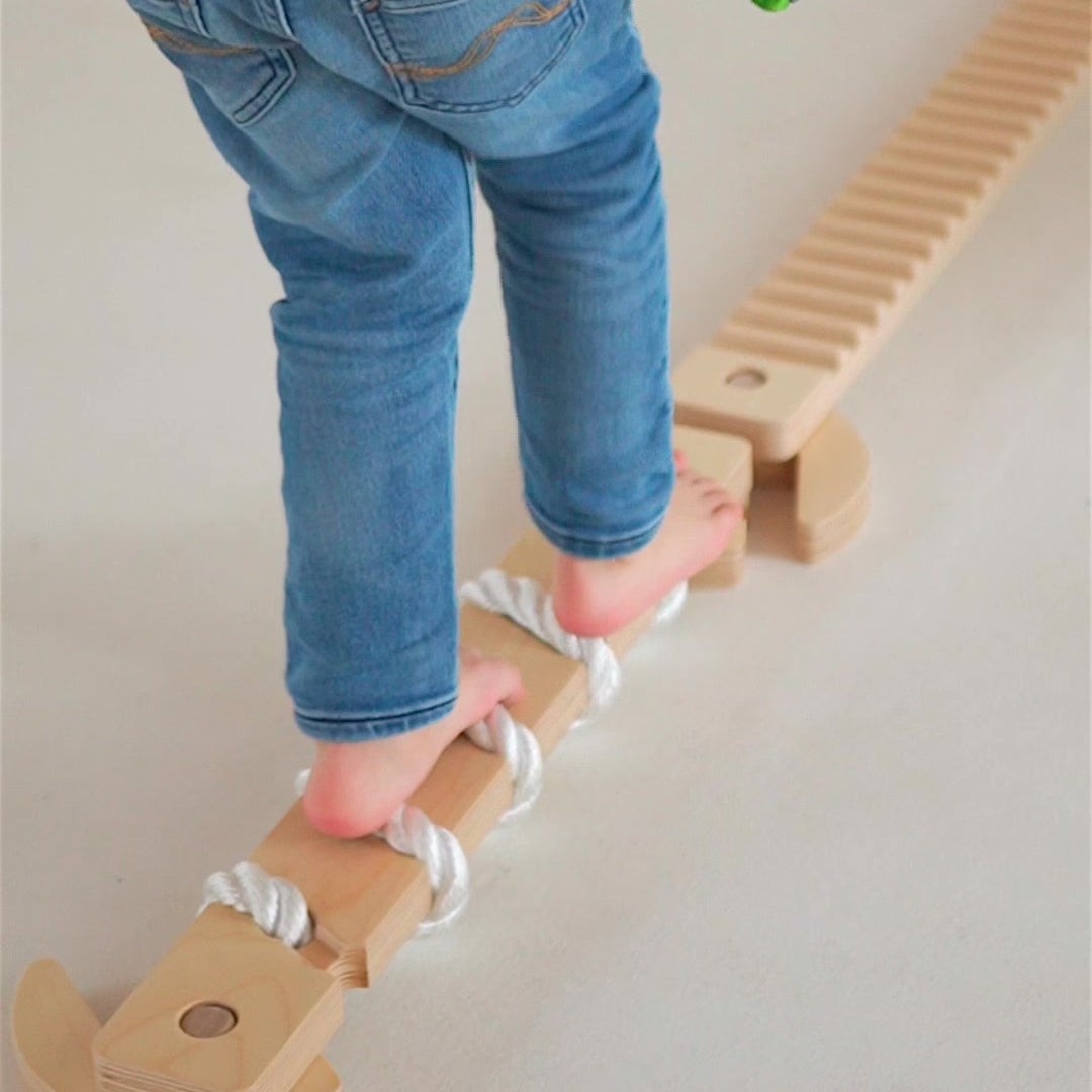 TipiToo®  Balansinių lentų iš 3 dalių rinkinys – balta virvė - BureiKids