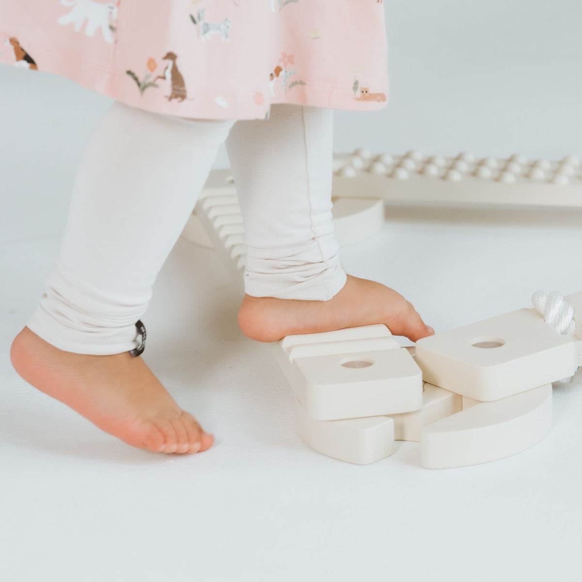 TipiToo®  Balansinių lentų iš 3 dalių rinkinys – balta virvė - BureiKids