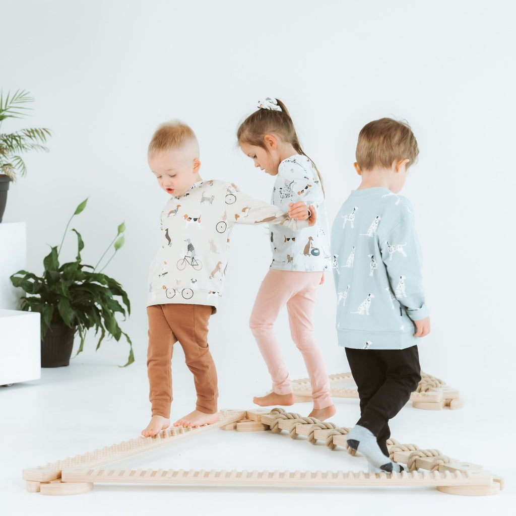 TipiToo® Balansinių lentų iš 3 dalių rinkinys – džiuto virvė - BureiKids