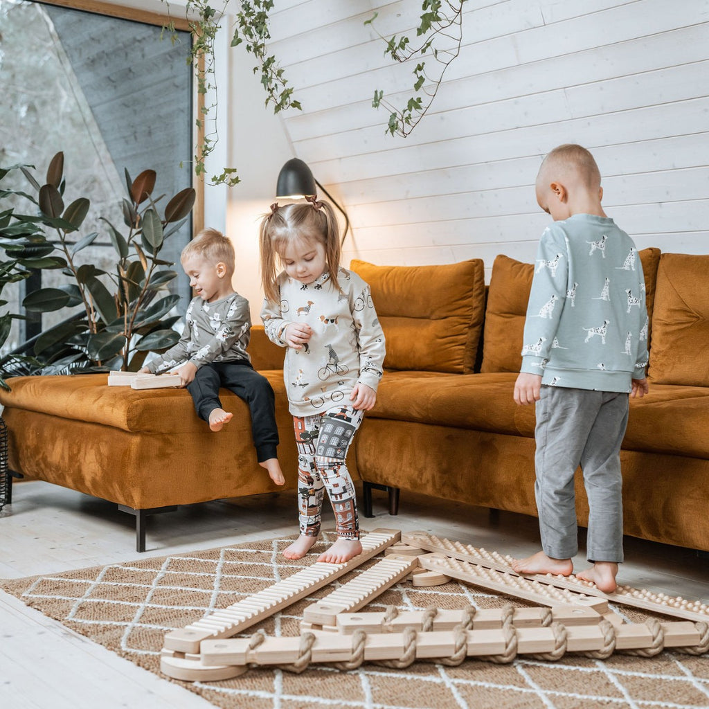TipiToo® Balansinių lentų rinkinys iš 3 dalių – džiuto virvė - BureiKids