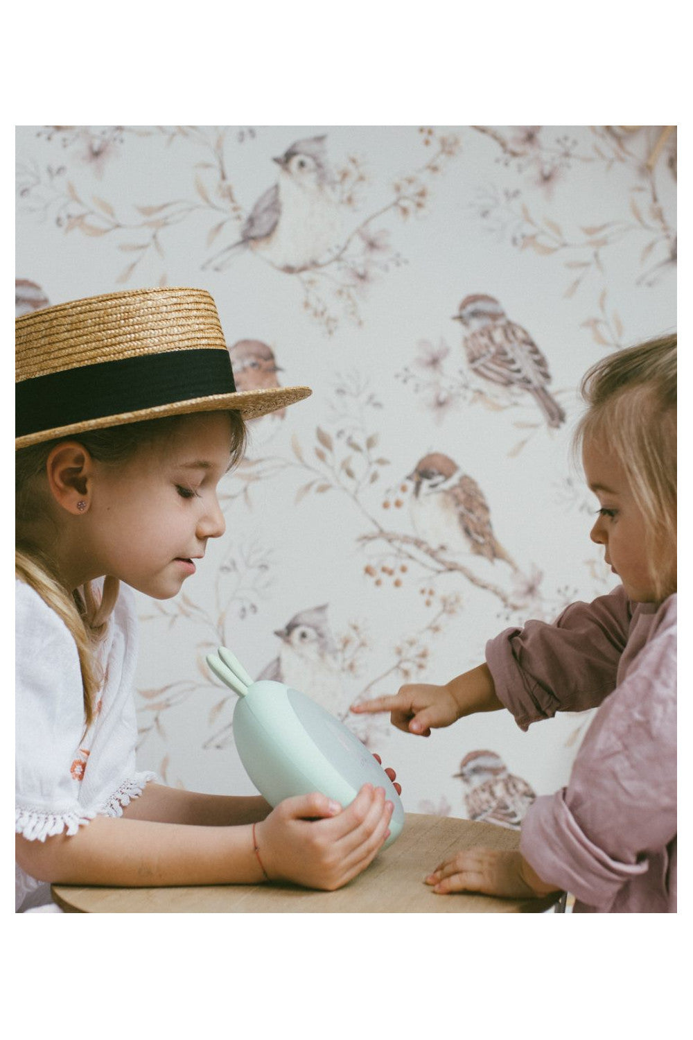 Triušio formos lempa su žadintuvu - Žalios spalvos - BureiKids