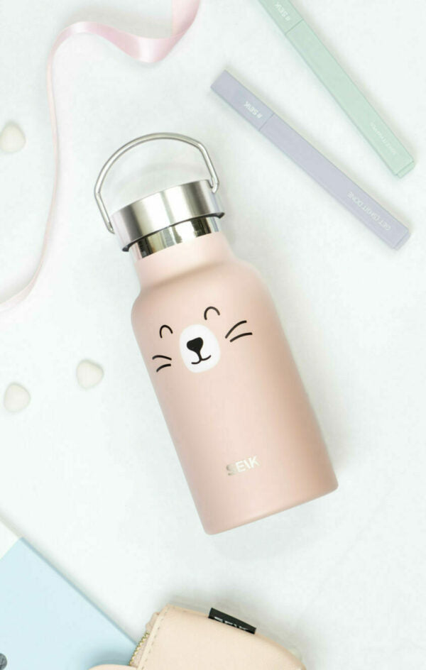 Vandens gertuvė/ termosas „Katinas“, 350 ml (nerūdijantis plienas) - BureiKids
