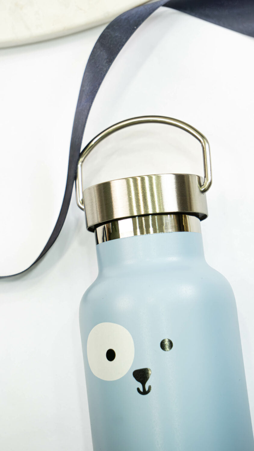 Vandens gertuvė/ termosas „Šuniukas“, mėlynas, 350 ml (nerūdijantis plienas) - BureiKids