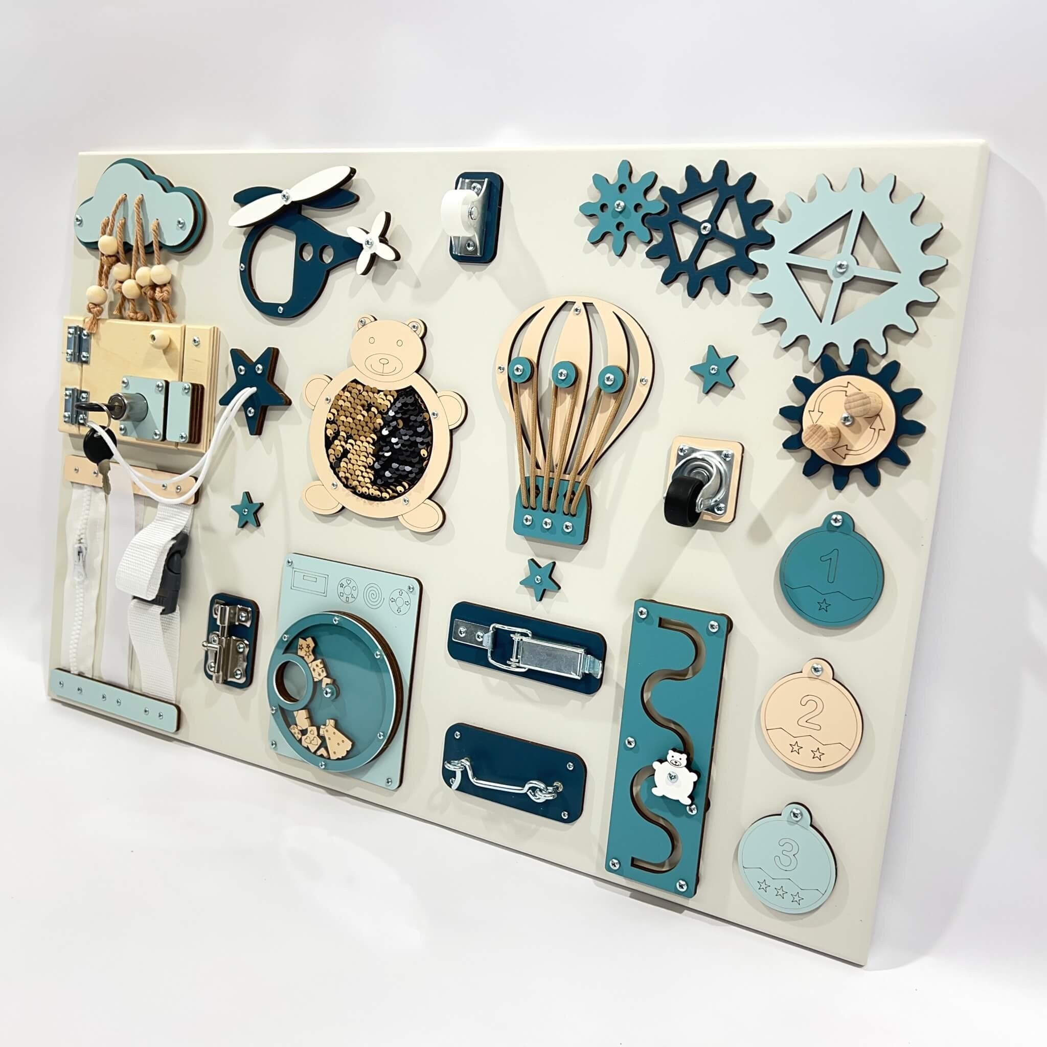Vidutinio dydžio Montessori veiklos lenta (40×60 cm) - BureiKids