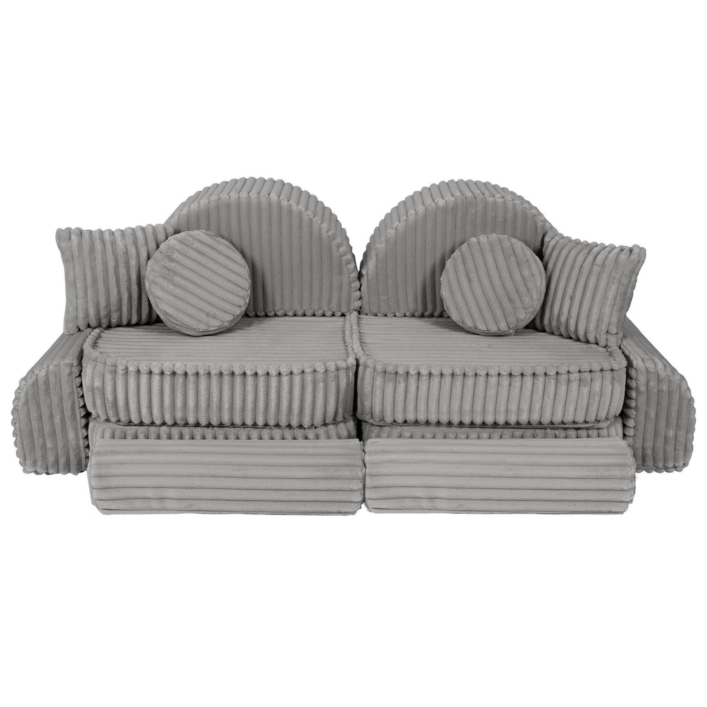 Vidutinio dydžio modulinė sofa vaikams – „Churros“ mėnulio pilka  - BureiKids