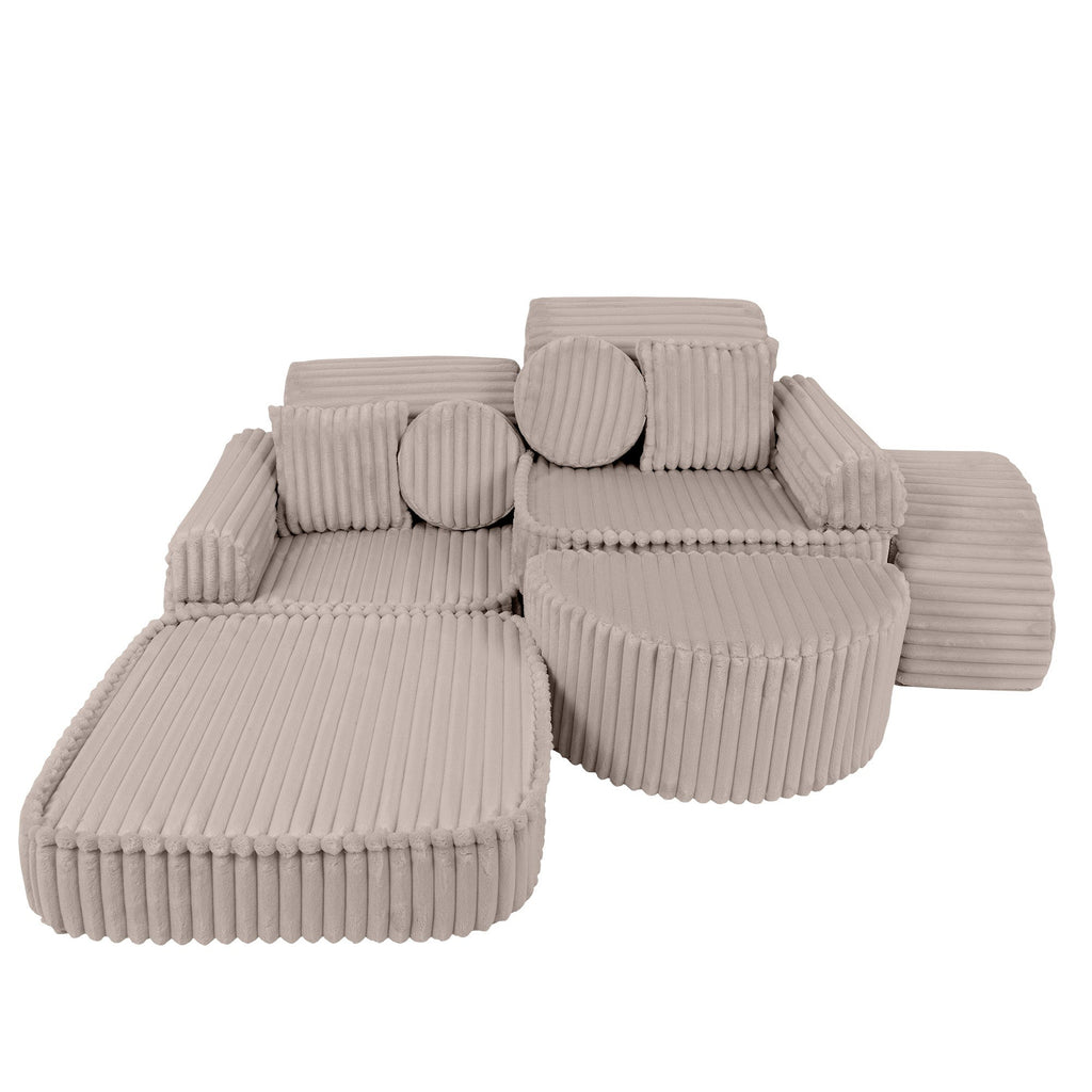 Vidutinio dydžio modulinė sofa vaikams – „Churros“ smėlinė - Beige Plus - BureiKids