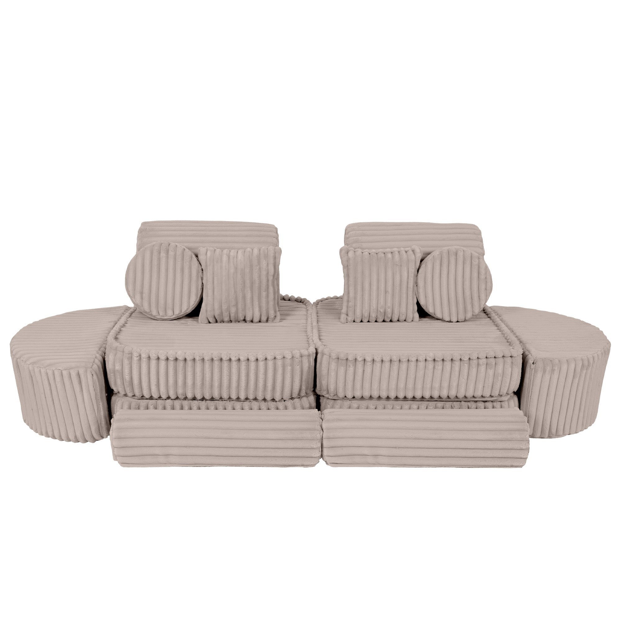 Vidutinio dydžio modulinė sofa vaikams – „Churros“ smėlinė - Beige Plus - BureiKids