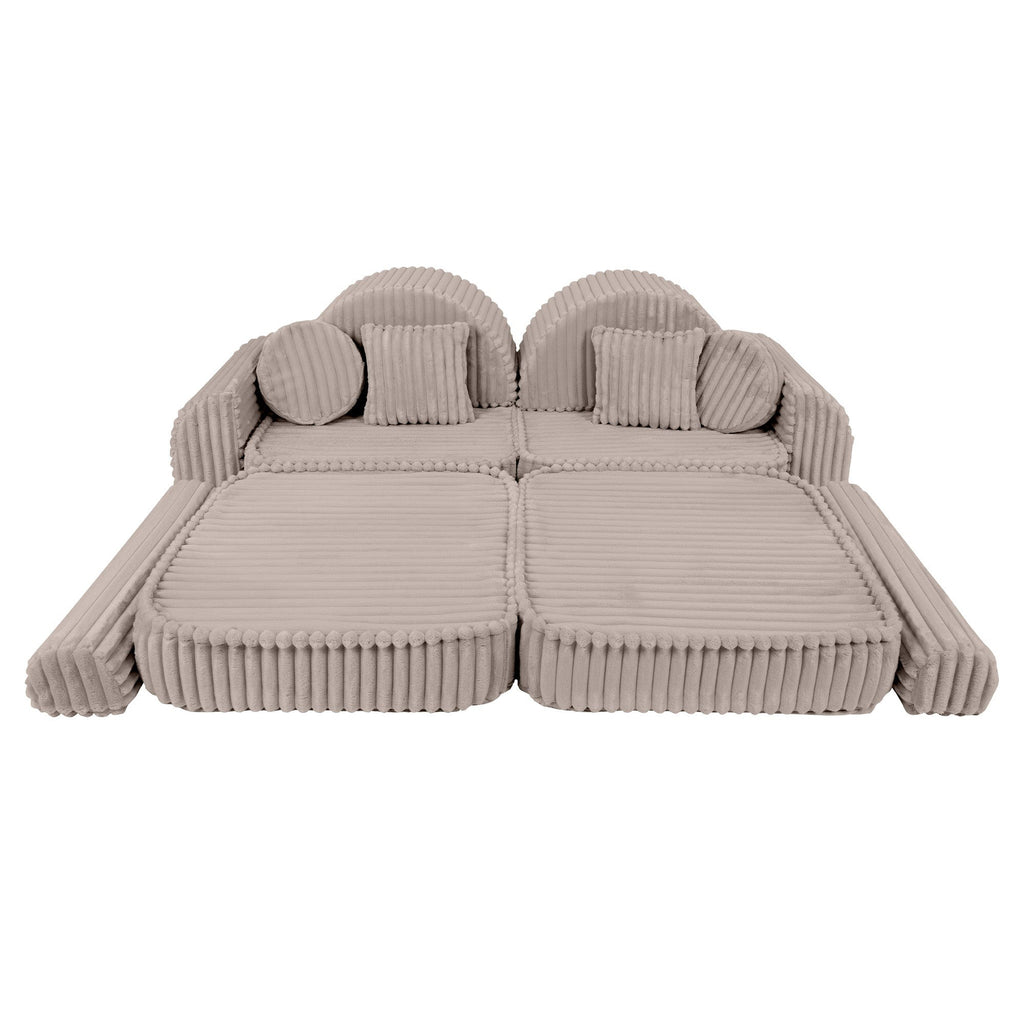 Vidutinio dydžio modulinė sofa vaikams – „Churros“ smėlinė - Beige Plus - BureiKids