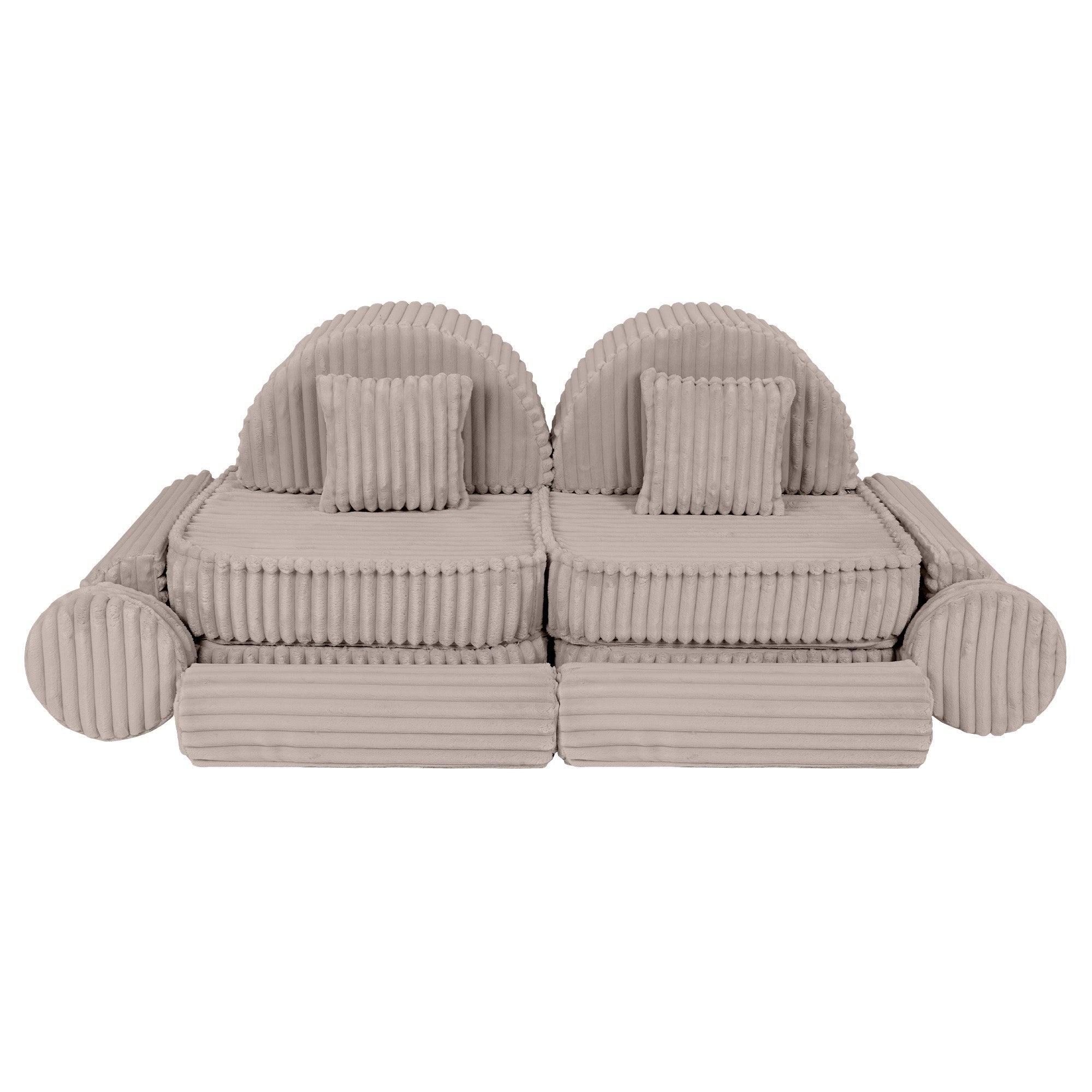 Vidutinio dydžio modulinė sofa vaikams – „Churros“ smėlinė - Beige Plus - BureiKids