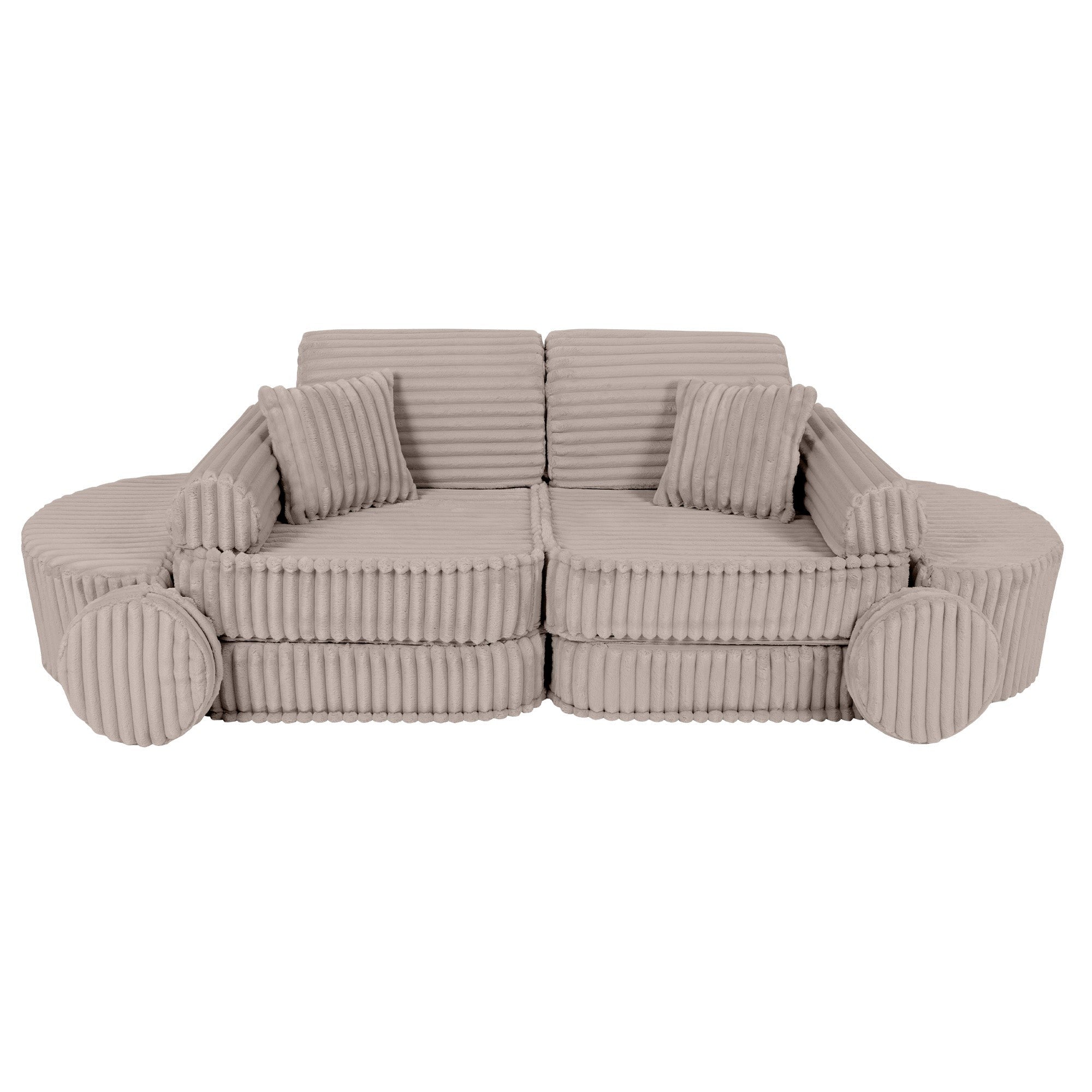 Vidutinio dydžio modulinė sofa vaikams – „Churros“ smėlinė - Beige Plus - BureiKids