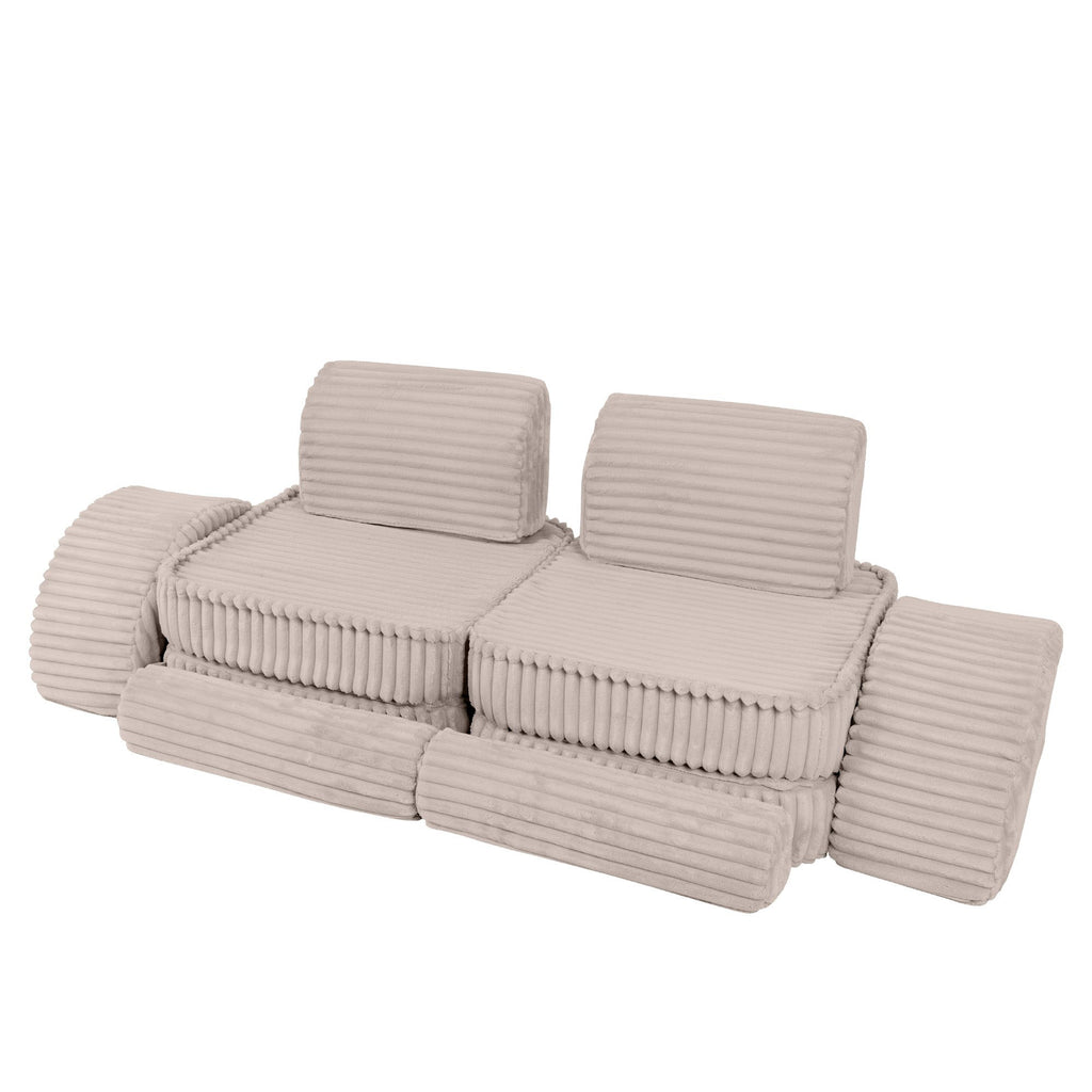 Vidutinio dydžio modulinė sofa vaikams – „Churros“ smėlinė - Beige Plus - BureiKids