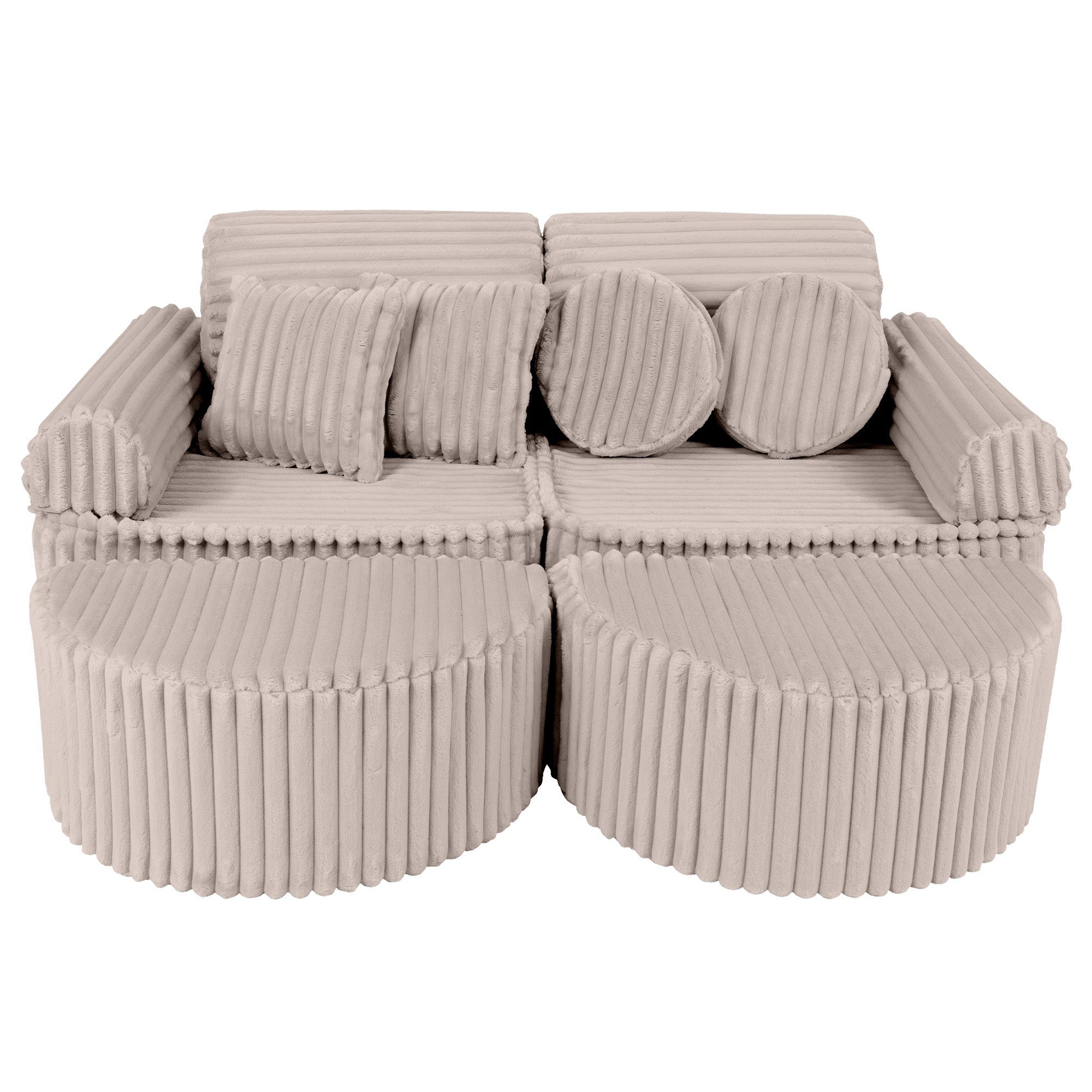 Vidutinio dydžio modulinė sofa vaikams – „Churros“ smėlinė - Beige Plus - BureiKids