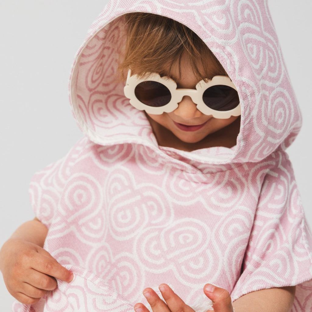 Bamboo Kids Bath Poncho - Rose