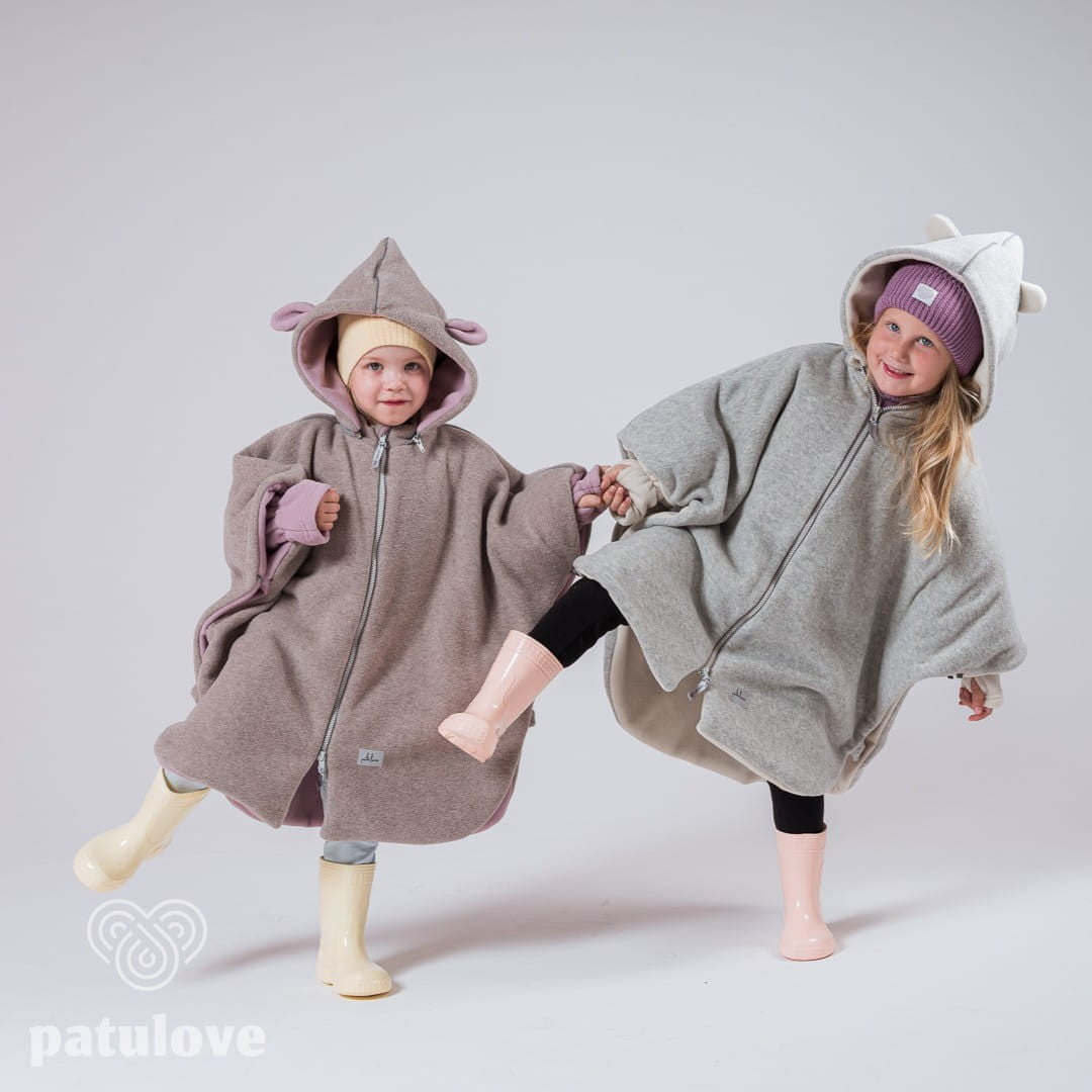 Car Poncho For Kids - Lamb Pink