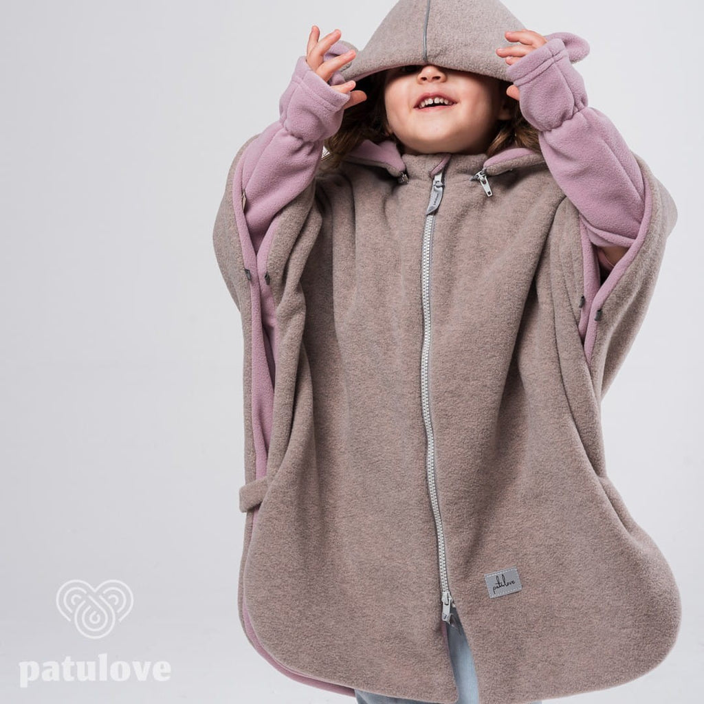 Car Poncho For Kids - Lamb Pink