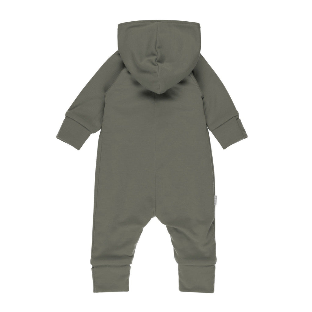 Cotton-Lined Merino Wool Baby Overall – Khaki