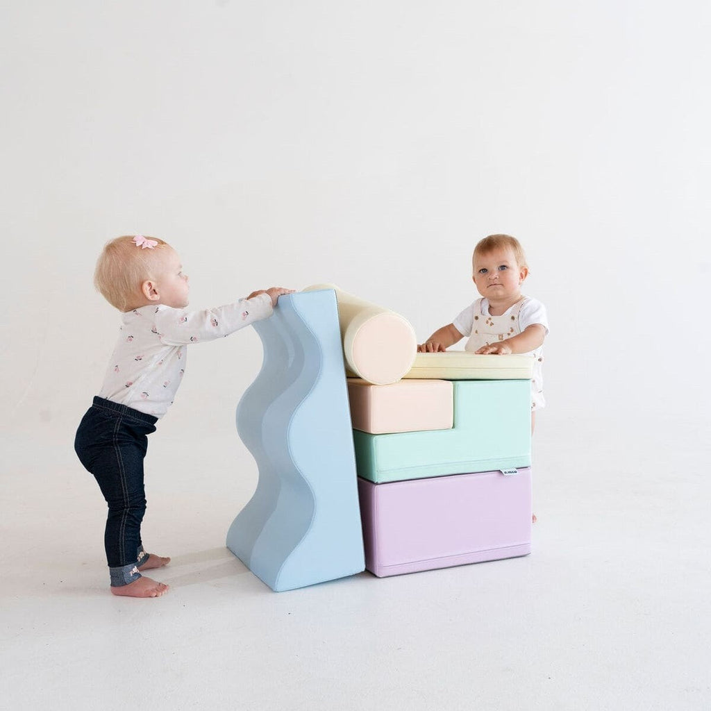 Soft Play 6 Foam Block Set - Light Pastel Explorer