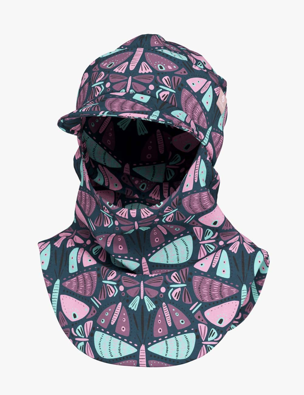 Peaked Spring-Fall Balaclava For Kids BENT - Butterlies