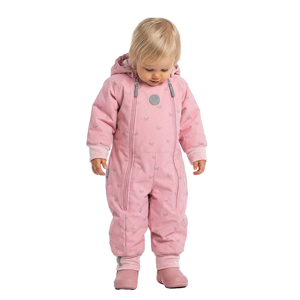 Pink Reflective Merino Wool-Lined Spring/Autumn Jumpsuit
