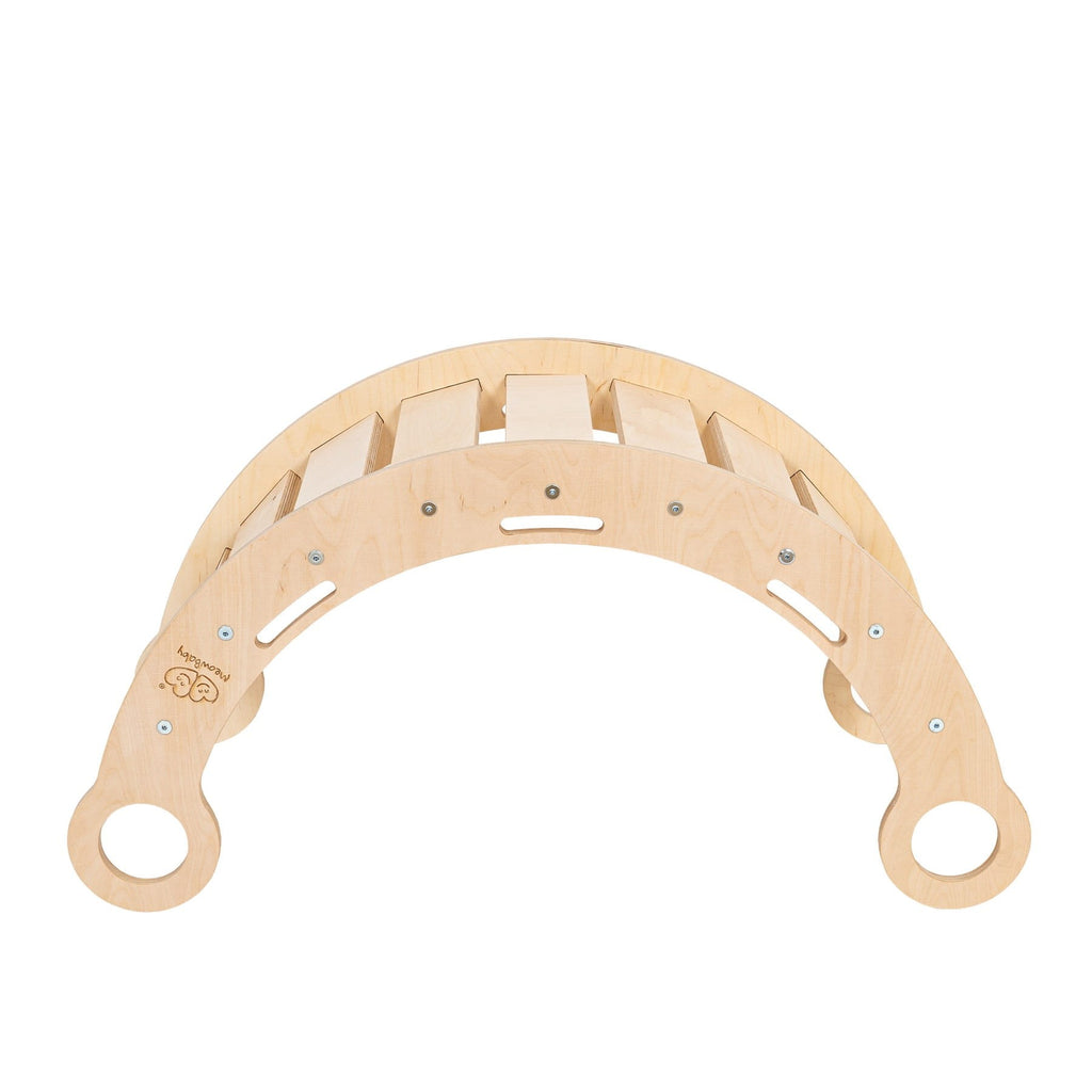 Snug Rocker for Kids - Natural With Beige Pillow